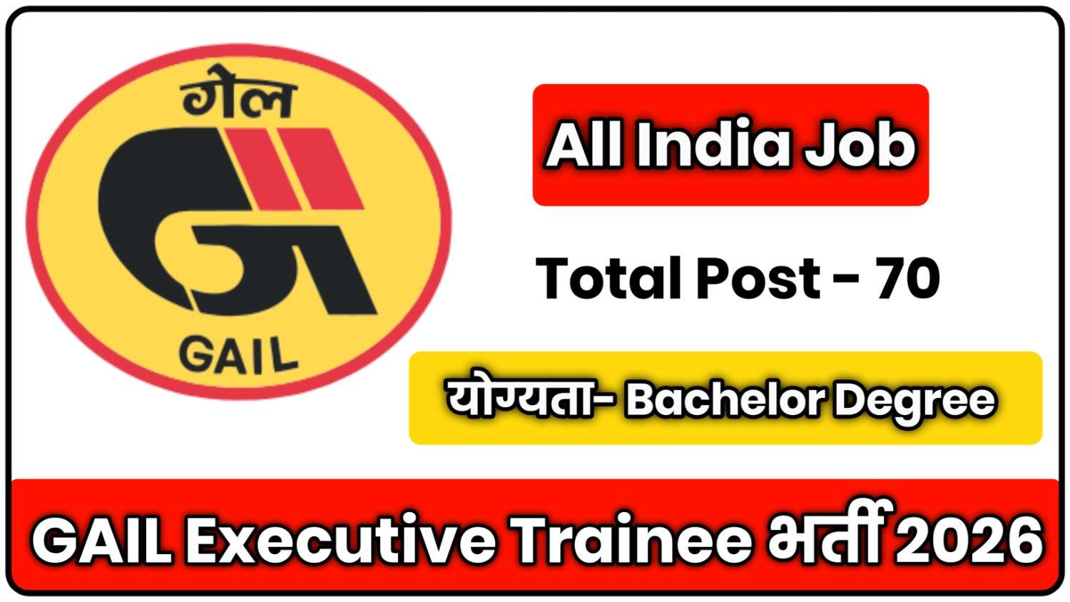 GAIL Executive Trainee Vacancy 2026